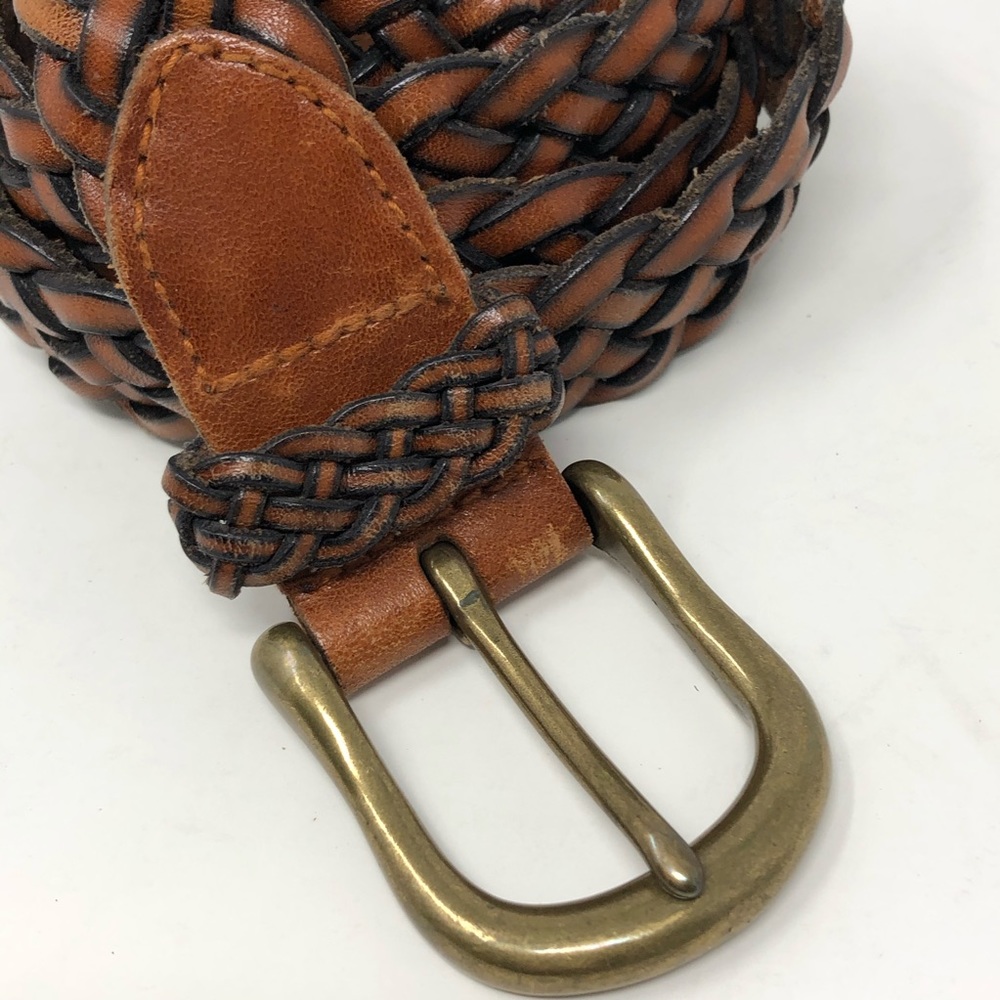 Talbots Brown Braided Leather Belt - Picture 4 of 5